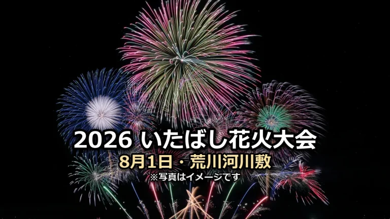 2026いたばし花火大会 8月1日・荒川河川敷の文字入りアイキャッチ