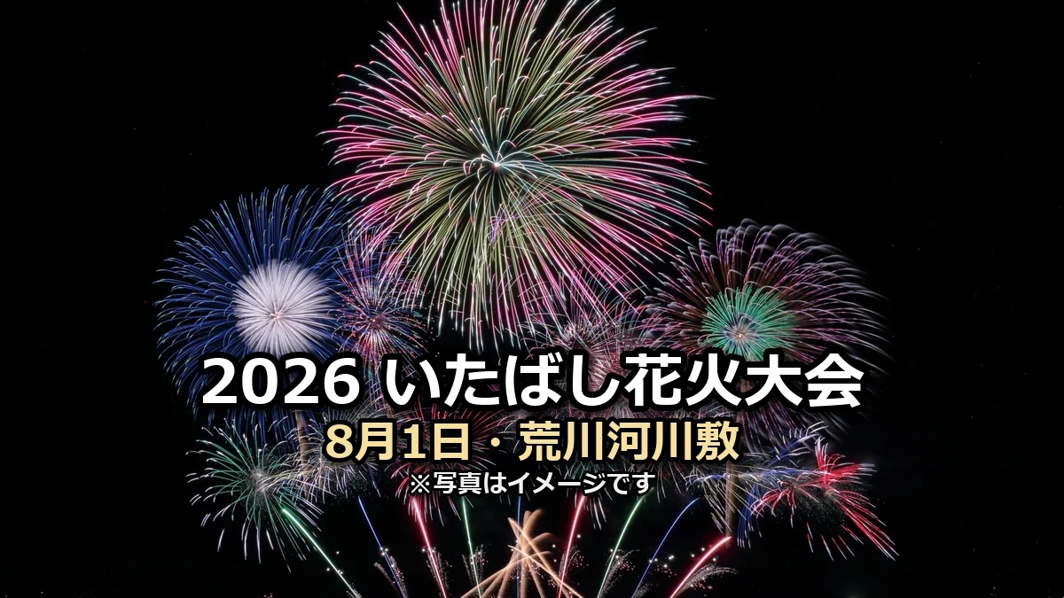 2026いたばし花火大会 8月1日・荒川河川敷の文字入りアイキャッチ