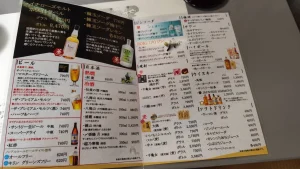 川越いちのや本店のビールと日本酒のメニュー