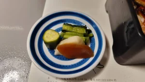 川越いちのや本店のうな重に付くお新香
