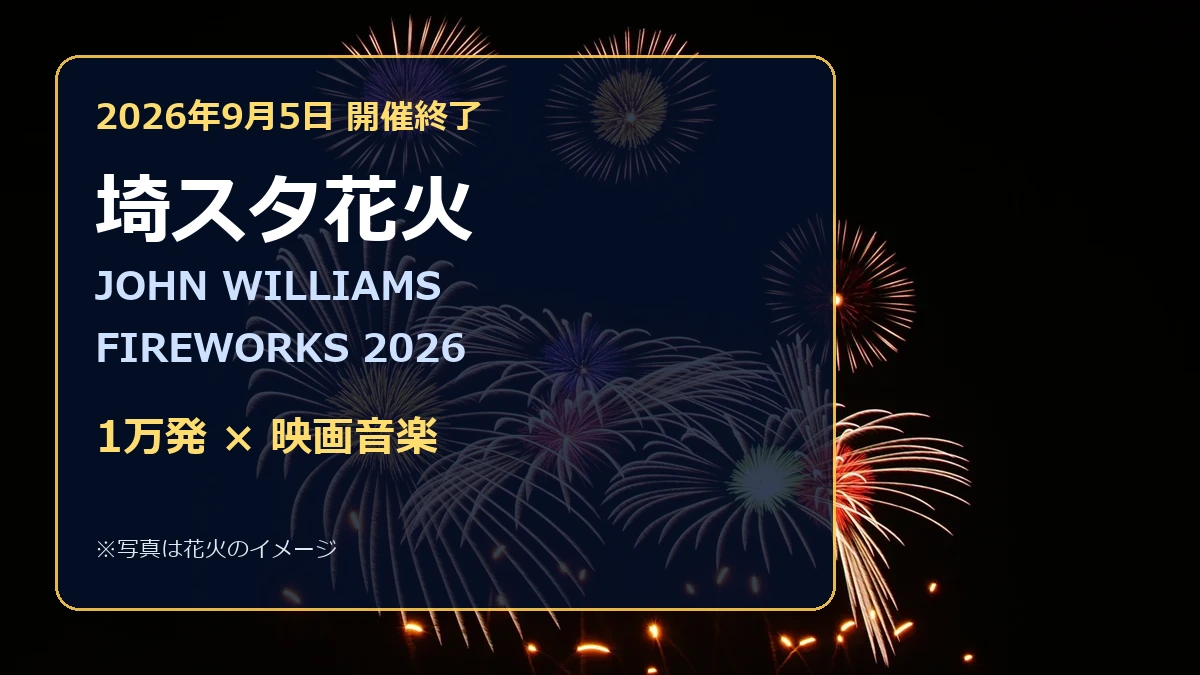 埼スタ花火2026と1万発の音楽花火を表したイメージ